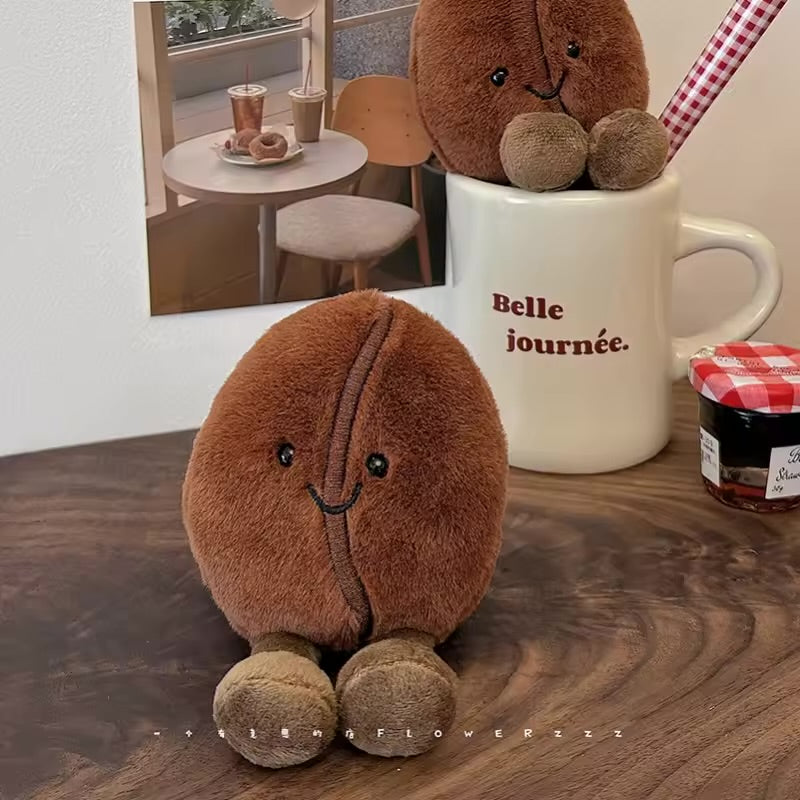 13 cm Coffee bean plushie Keychain