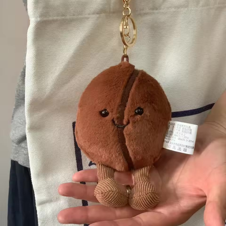 13 cm Coffee bean plushie Keychain