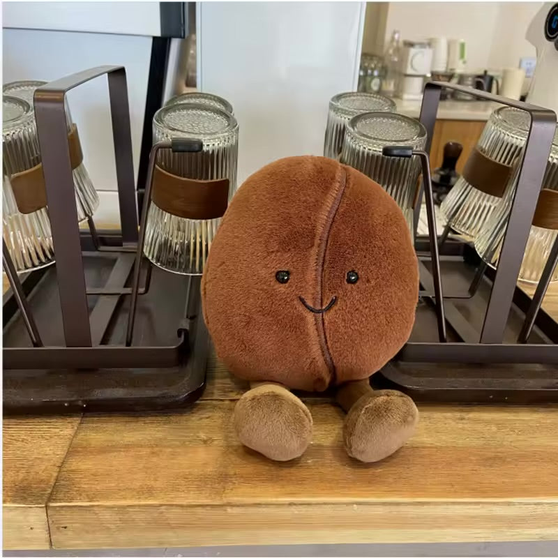 13 cm Coffee bean plushie Keychain