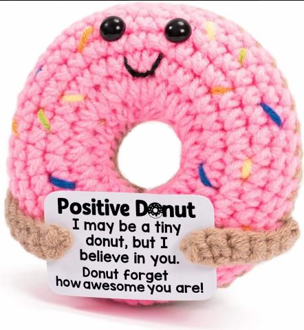 Funny emotional support crochet dolls